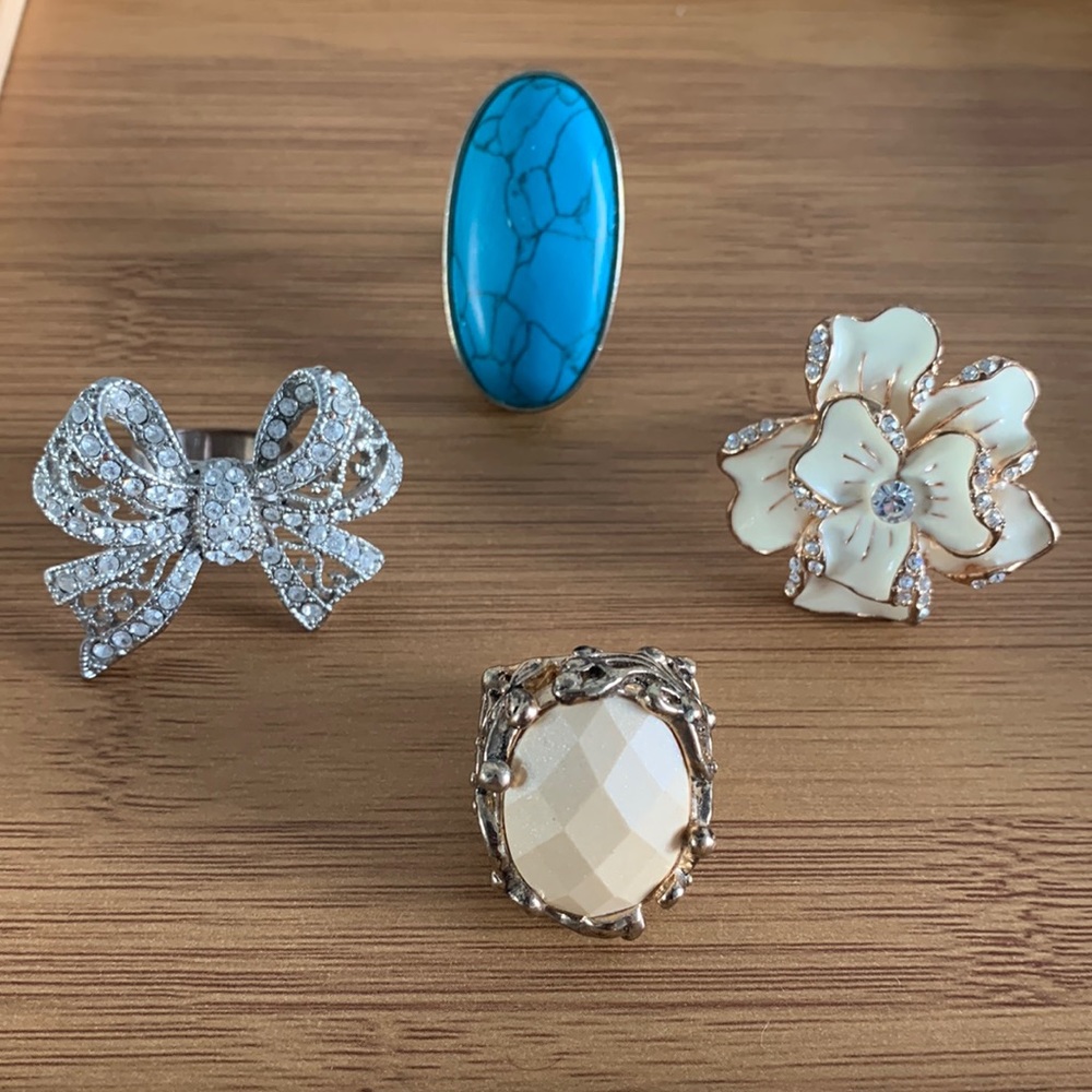 Costume jewelry ring bundle